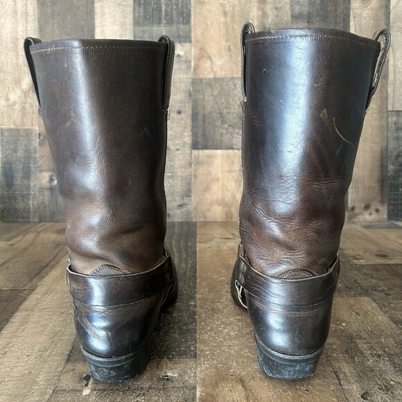 Frye 700 Buckle Harness Square Toe Moto Boots Womens 9 M - Picture 10 of 12